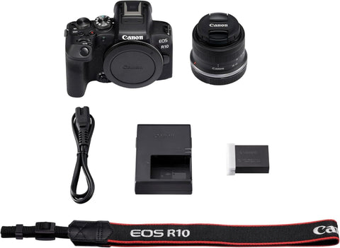 Canon EOS R10 Mirrorless Camera + RF - S 18 - 45mm F4.5 - 6.3 IS STM Lens - Fotosound Jersey LTD.