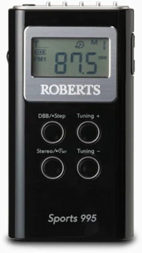 Roberts Radio SPORTS995BK 2 Band PLL Synthesised Stereo Personal Radio - Fotosound Jersey LTD.