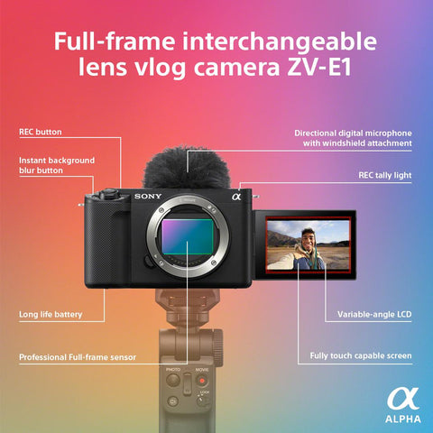 ZV - E1 full - frame vlog camera - Fotosound Jersey LTD.